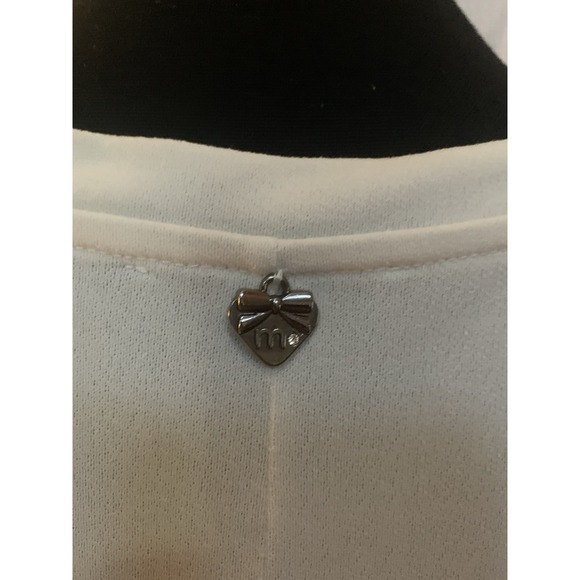 Mat Womens Large XL Polyester Blouse‎ With Diamond Decor White And Black - Picture 7 of 7